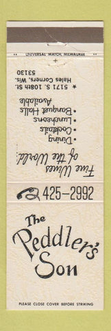 Matchbook Cover - Peddler's Son Hales Corners WI