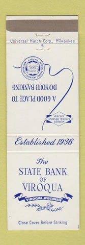 Matchbook Cover - State Bank of Viroqua WI