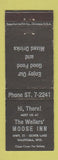 Matchbook Cover - Wellers' Moose Inn Wautoma WI