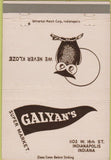 Matchbook Cover - Gaylan's Super Markets owl Indianapolis IN 40 Strike