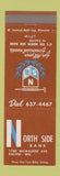 Matchbook Cover - North Side Bank Racine WI