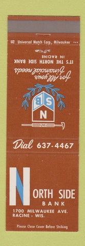 Matchbook Cover - North Side Bank Racine WI