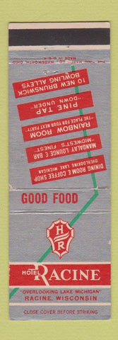 Matchbook Cover - Hotel Racine WI