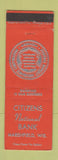 Matchbook Cover - Citizens NATional Bank Marshfield WI
