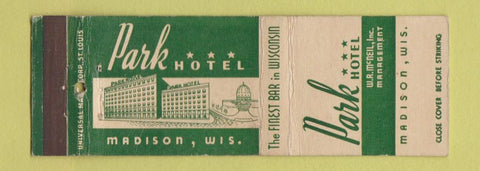 Matchbook Cover - Park Hotel Madison WI
