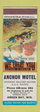 Matchbook Cover - Anchor Motel Green Bay WI