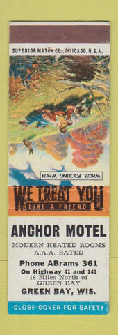 Matchbook Cover - Anchor Motel Green Bay WI
