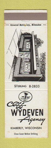 Matchbook Cover - Cliff Wydeven Insurance Kimberly WI