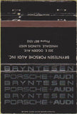 Matchbook Cover - Bryntesen Porsche Audi Hinsdale IL 40 Strike
