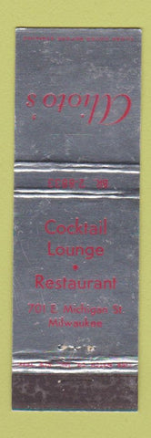 Matchbook Cover - Alioto's Restaurant Milwaukee WI WEAR