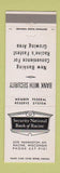 Matchbook Cover - Security National Bank of Racine WI
