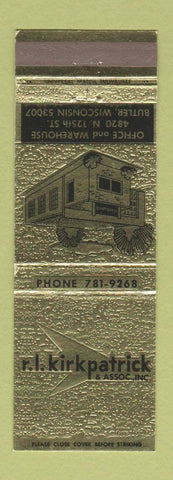 Matchbook Cover - RL Kirkpatrick Associated Butler WI Interior Contractors