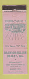 Matchbook Cover - Barwich Nelson Real Estate Racine WI