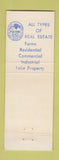 Matchbook Cover - Barwich Nelson Real Estate Racine WI