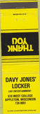 Matchbook Cover - Davy Jones' Locker Appleton WI WEAR