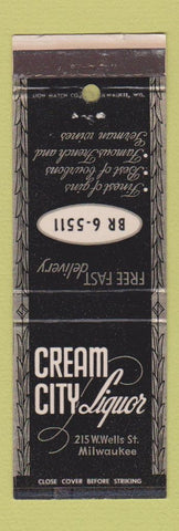 Matchbook Cover - Cream City Liquor Milwaukee WI