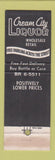 Matchbook Cover - Cream City Liquor Milwaukee WI