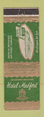 Matchbook Cover - Hotel Medford Milwaukee WI WEAR