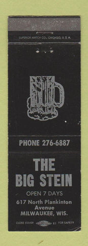 Matchbook Cover - The Big Stein Milwaukee WI beer