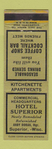 Matchbook Cover - Hotel Superior WI