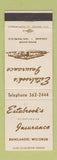 Matchbook Cover - Eastabrook's Insurance Rhinelander WI
