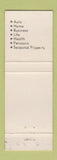 Matchbook Cover - Eastabrook's Insurance Rhinelander WI
