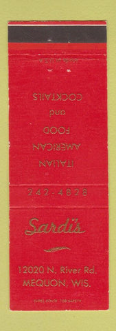 Matchbook Cover - Sardi's Mequon WI Italian restaurant