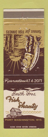 Matchbook Cover - Smith Bros Fish Shanty Port Washington WI WEAR