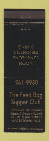 Matchbook Cover - Feed Bag Supper Club Watertown WI