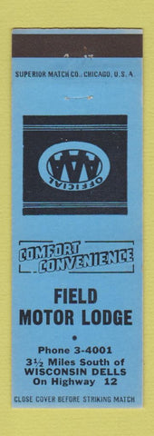 Matchbook Cover - Field Motor Lodge Wisconsin Dells WI