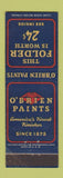 Matchbook Cover - O'Brien Paints Milwaukee WI Hubert Paint Glass