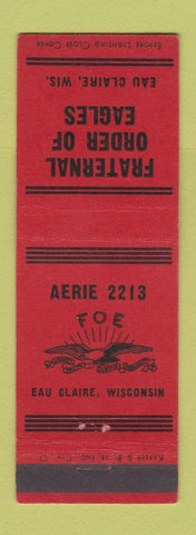 Matchbook Cover - Eagles Club Eau Claire WI
