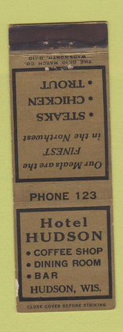 Matchbook Cover - Hotel Hudson WI WEAR