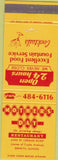 Matchbook Cover - Mothers Day Restaurants Berwyn IL