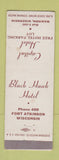 Matchbook Cover - Black Hawk Hotel Fort Atkinson Capital Hotel Madison WI