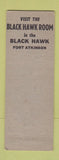 Matchbook Cover - Black Hawk Hotel Fort Atkinson Capital Hotel Madison WI
