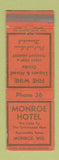Matchbook Cover - Monroe Hotel Monroe WI WEAR