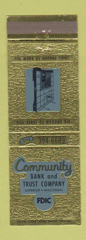 Matchbook Cover - Community Bank and Trust Superior WI