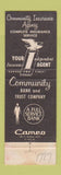 Matchbook Cover - Community Bank and Trust Superior WI