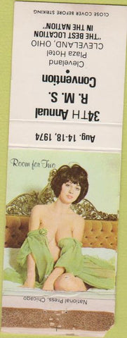 Matchbook Cover - RMS Cleveland OH 1974 pinup WORN
