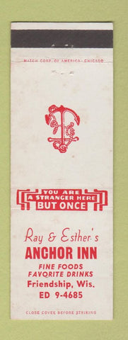 Matchbook Cover - Ray & Esther's Anchor Inn Friendship WI