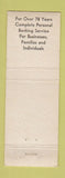 Matchbook Cover - Strong's Bank Dodgeville WI