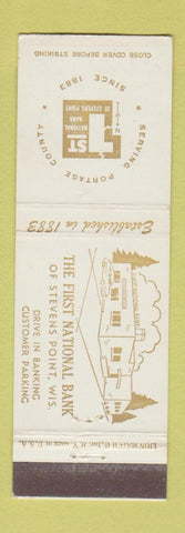 Matchbook Cover - First National Bank Stevens Point WI