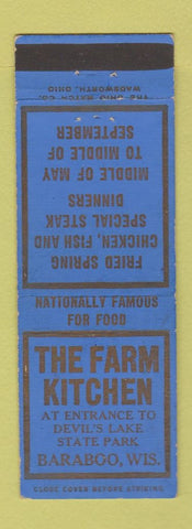 Matchbook Cover - Farm Kitchen Baraboo WI WEAR
