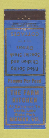 Matchbook Cover - The Farm Kitchen Baraboo WI