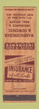 Matchbook Cover - Wandschneider & Ouweneel Insurance Fort Atkinson WI WEAR