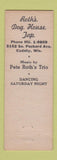 Matchbook Cover - Roth's Dog House Tap Cudahy WI