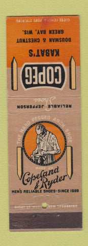 Matchbook Cover - Copeg Men's Shoes Kabat's Green Bay WI WEAR