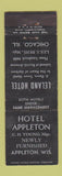 Matchbook Cover - Hotel Appleton WI Hotel Leland Chicago IL WORN