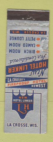 Matchbook Cover - New Hotel Linker La Crosse WI WORN